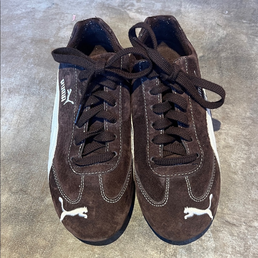 Vintage Puma Speedcat Sneakers Chocolate/Ivory F1 Motorsport US 6 EU 36.5